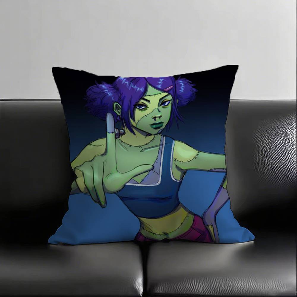 1pc New Pop FRANKENSTEIN GIRLS Pillow Case Square Bedroom Sofa Leisure Comfort Cushion Car Living Room Home Decoration