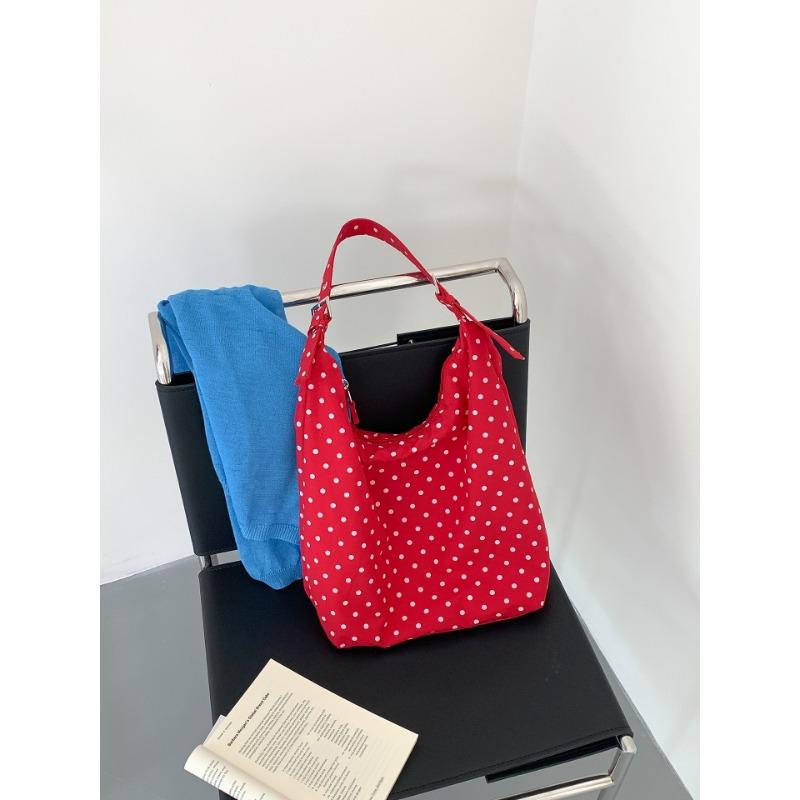 New casual polka dot bag women's cotton cloth trend original large-capacity tote bag lazy commuter shoulder bag women