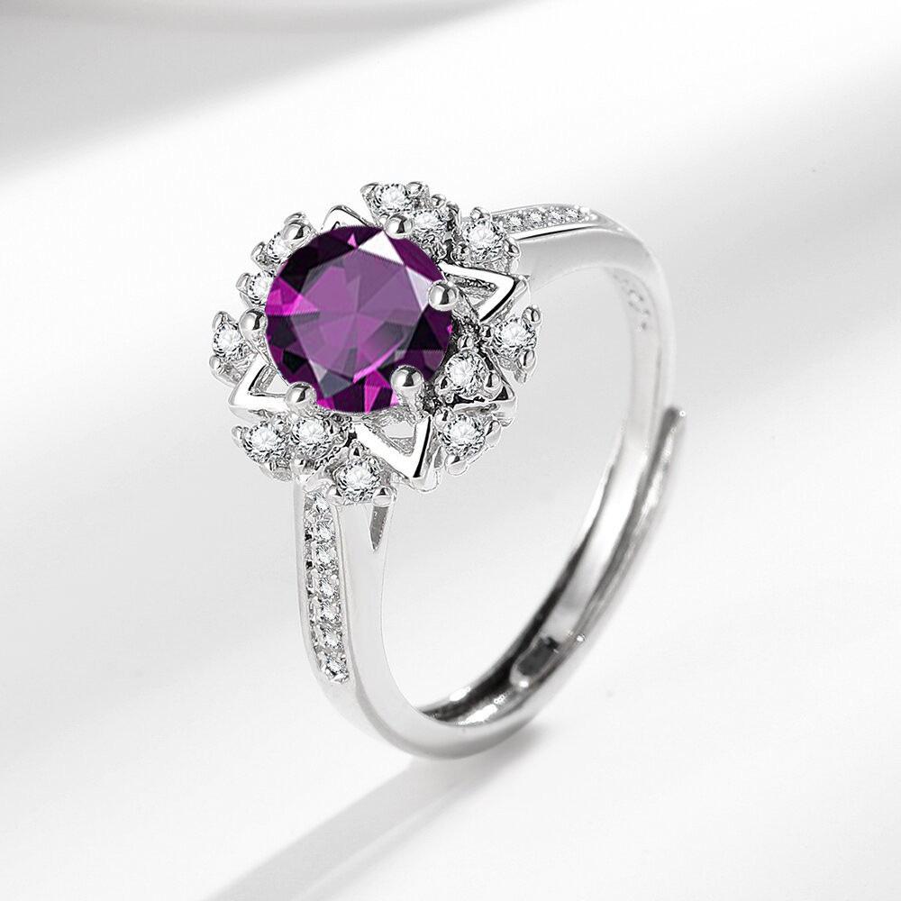 2026 European and American Jewelry Inlaid Zircon Ring Open Jewelry Women's Jewelry Trend Ring