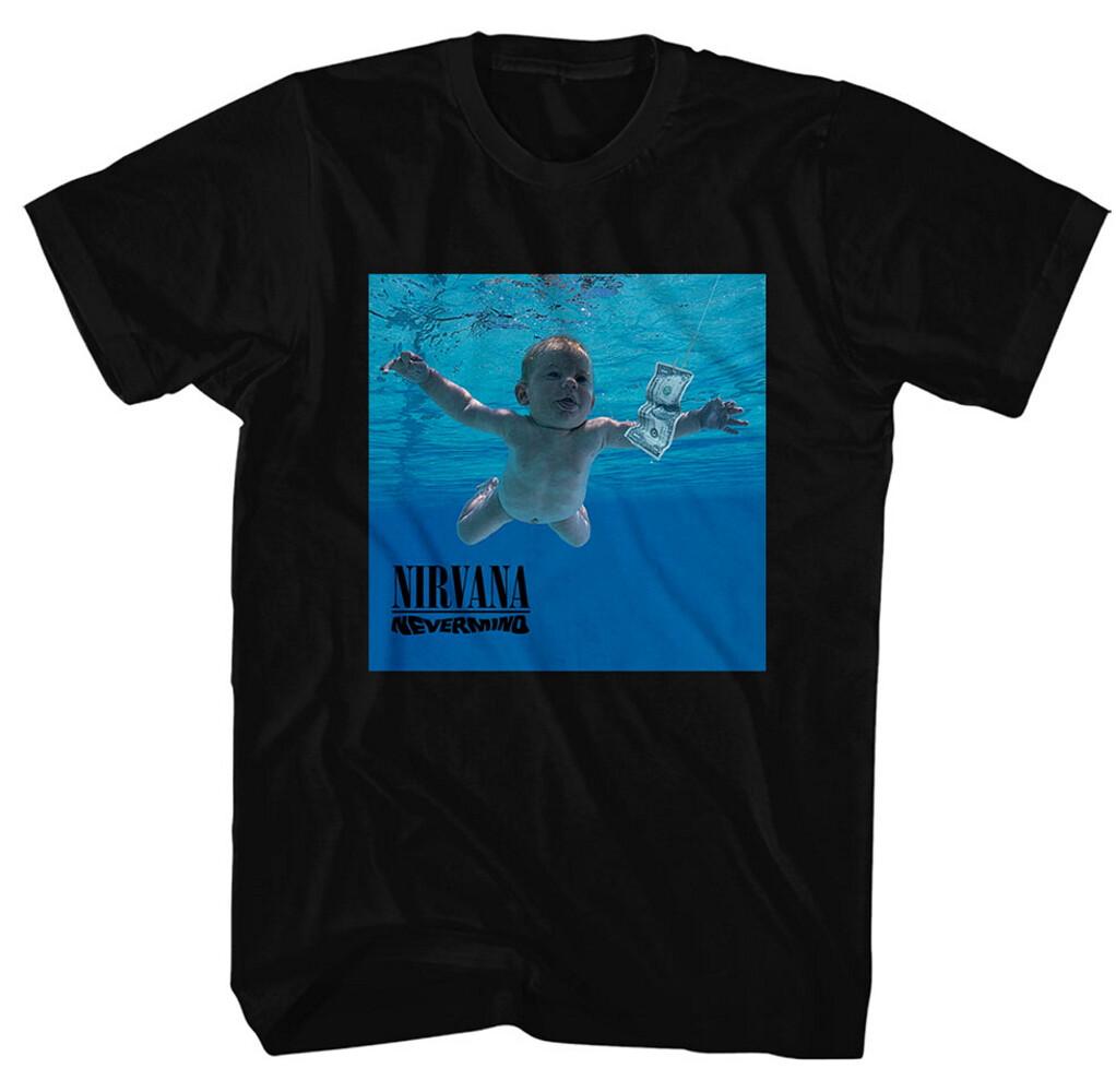 26 Nirvana Nevermind Album Black T-Shirt OFFICIAL Unisex T-Shirt M