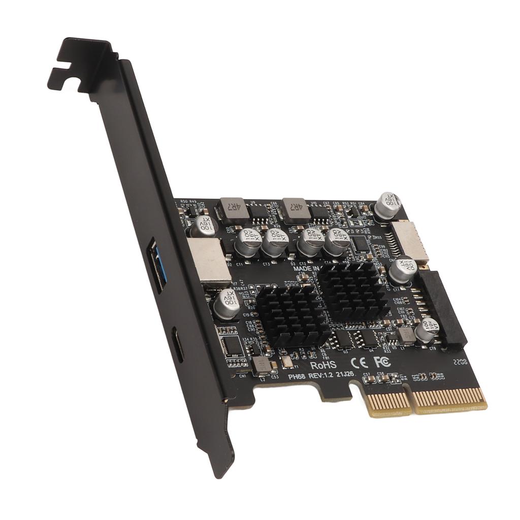 PCIe Type C Card 10Gbps High Speed Gold Plated Pin Front Type E PCIE USB3.2 Expansion Card for Desktop Computer
