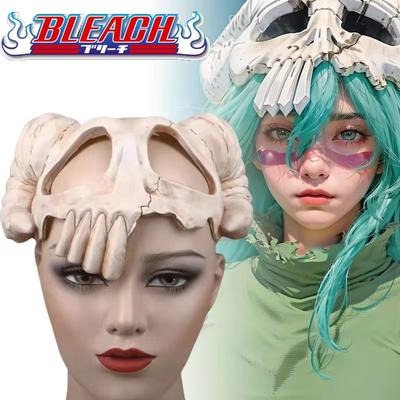 Bleach Neliel PU Mask Anime Antelope Skull Half Face Mask Comic-Con Cosplay Accessories Prop Masquerade Halloween Party Gift