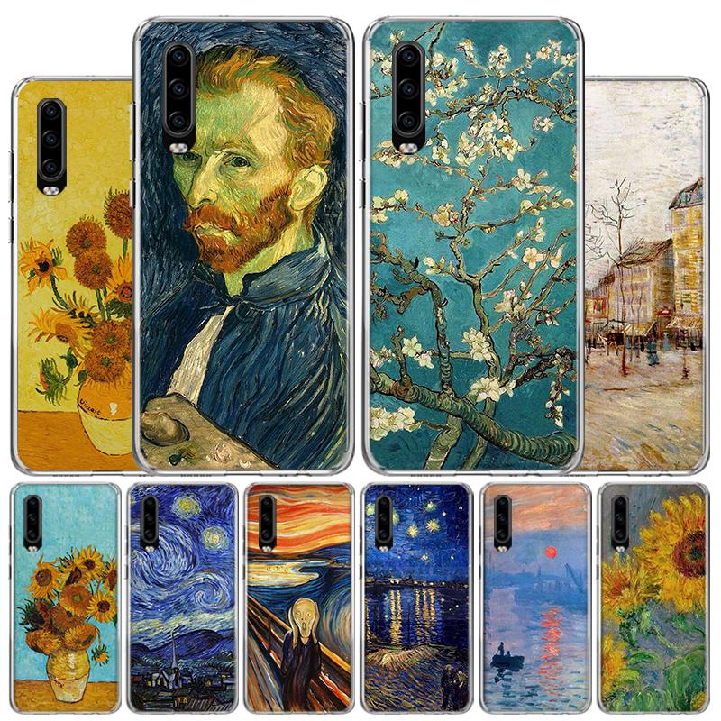 

Van Gogh oil Art Painting Cover Phone Case For Huawei P30 P20 P10 P40 P50 Pro Mate 20 40 30 10 Lite Popular Fundas Art Gift Coqu