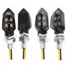 4PCS Smoked Lens Amber LED Turn Signal Lights 12V Universal Motorcycle Blinker for Front Rear Super Bright Easy Plug and Play