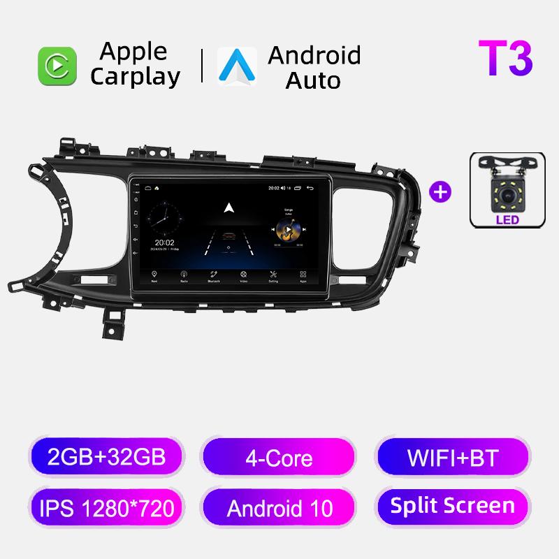 For Kia Optima 3 K5 TF 2010-2015 Car Radio 4G WIFI Multimedia Video Player Navigation GPS Wireless Carplay Android 12 Autoradio