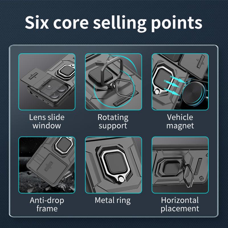 Funda For Redmi Note 14 Pro 5G Case Slide Camera Lens Protector Armor Phone Case For Redmy Note14 Note14pro Plus 5G Back Cover