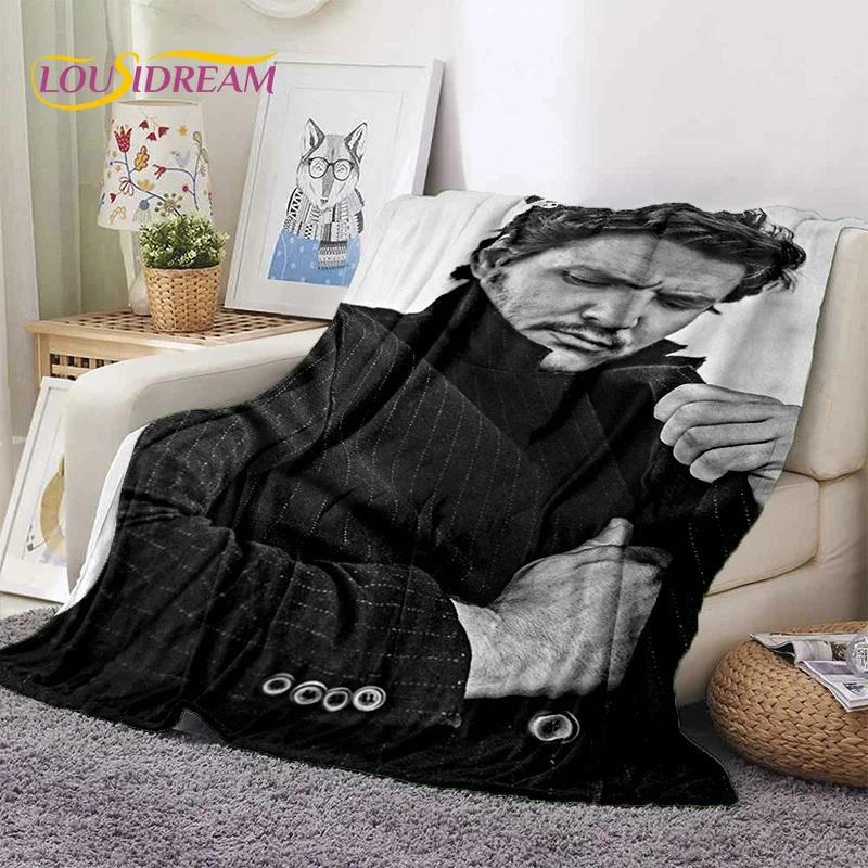 

Jose Pedro Pascal Actor Star Soft Flannel Blanket for Beds Bedroom Sofa Picnic,Throw Blanket for Cover Outdoor Leisure Nap Gift 75cmx90cm