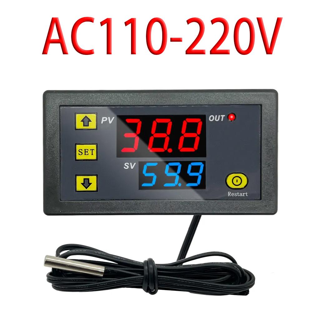 W3230 Mini Digital Temperature Controller 12V 24V 220V Thermostat Regulator Heating Cooling Control Thermoregulator With Sensor