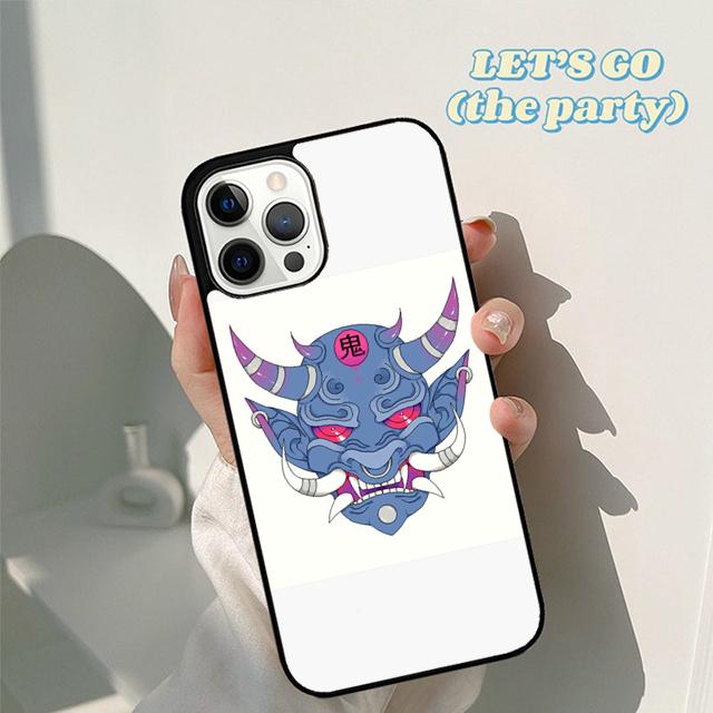 Autumu Japanese Oni Hannya Demon Mask Phone Case Cover for iPhone 17 Air 16 16e 15 12 11 13 14 Pro Max Plus Coque