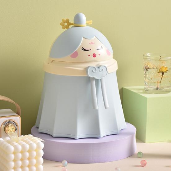 Garbage Can Princess Shape Office Bathroom Car Hotel Deskside Small Trash Can Compact Desktop Waste Bin