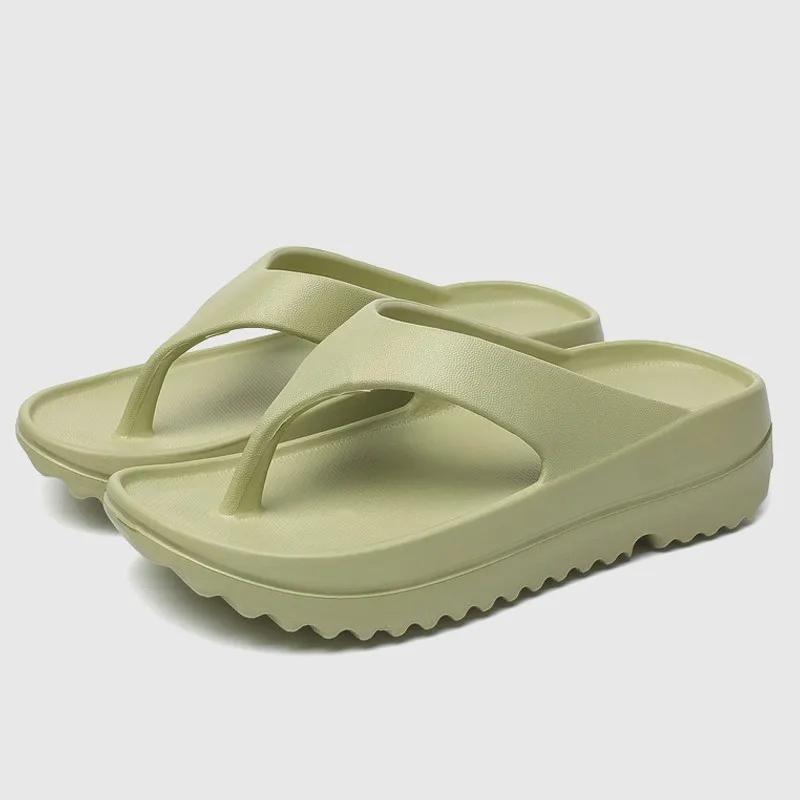 Fashion Summer Fashion Flip Flops For Women 2025 New Thick Soles Beach Sandals Comfort Soft Outdoor EVA Slippers