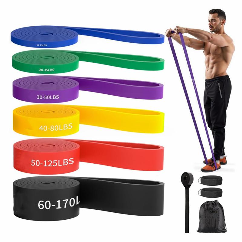 Custom Logo Rubber Resistance Band Elastic Band Training Pack Pastel Color Fitness Custom Logo Resistance Bands For Gym Exercise