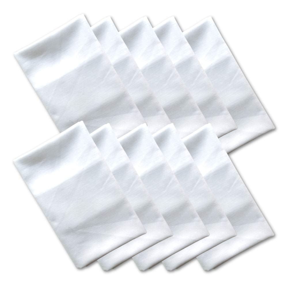 

Plain White Tenugui 10-Pack - Smooth Oka Fabric, Raw Edge Japanese Hand Towels