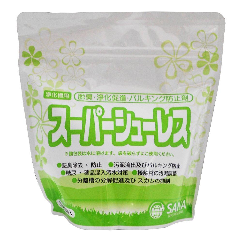 SANA Super Shoeless Deodorizing, Purification, and Bulking Prevention Agent for Septic Tanks, 20g x 20 Packets