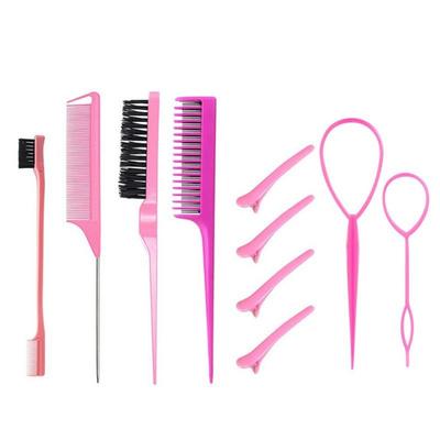 10Pcs Plastic Hair Styling Comb Set New Triple Teasing Comb Hair Tools Teasing Hair Brush