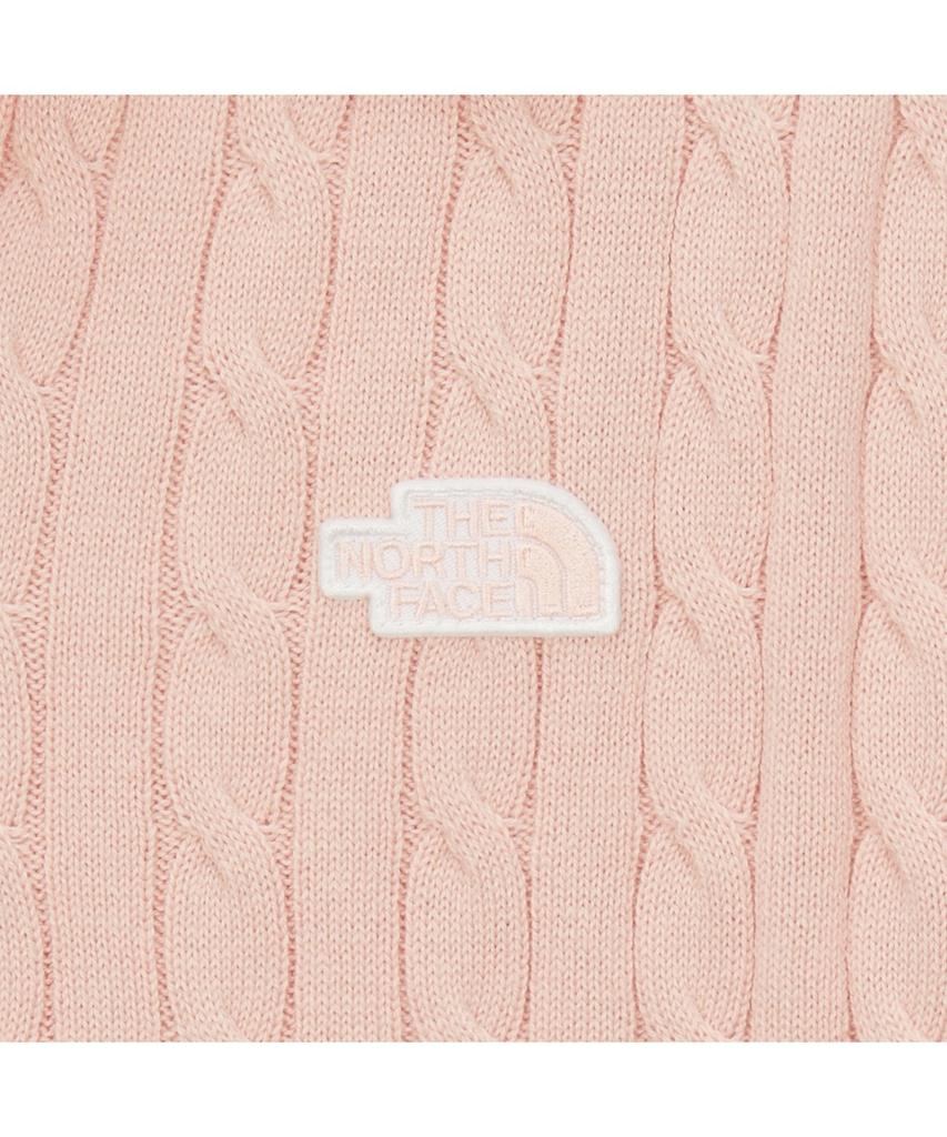 Noseupeiseu Nt7As30C Women'S Cable Short Sleeve Polo Sweater Soft Pink