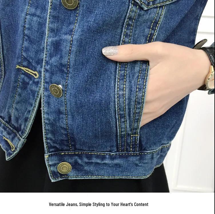 Women's Autumn/Winter Slim Korean Denim Jacket - Trendy, Versatile, Body-Shaping Harajuku Style