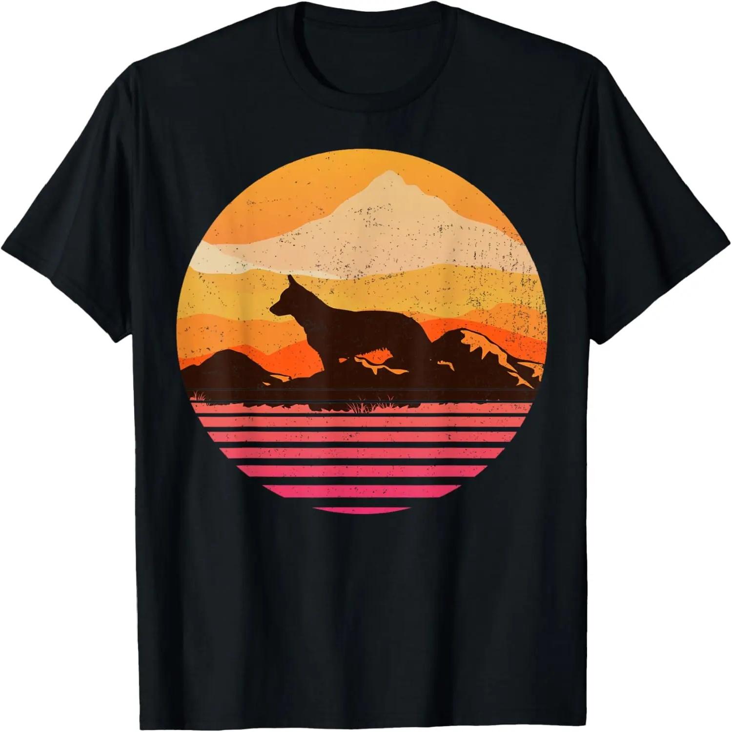 

BLUE HEELER With Sun Mountain Vintage Retro T-Shirt XXXXXL чорний