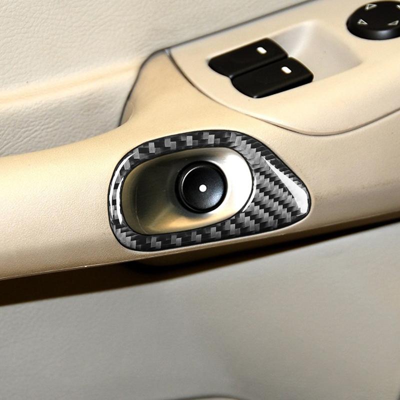 For Chevrolet Corvette C6 2005-2007 4PCS Real Carbon Fiber Window Shift Interior Trim Sticker Car Interior