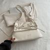 Sweet Y2K Bow Underarm bag Large Capacity Solid Tote Bag Ins PU Leather Shoulder Bag  Women