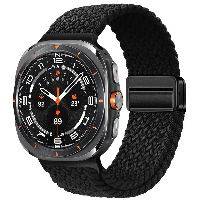 

Ремешок Weave для Samsung Galaxy Watch Ultra 47 мм для мужчин и женщин, сменный ремешок с магнитной застежкой для Samsung Galaxy Watch Ultra 47 мм Galaxy watch ultra чёрный