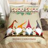 Christmas Gnomes Bedding Set Santa Claus Xmas Comforter Cover Merry Christmas Duvet Cover Set Romantic Candlelight Quilt Cover