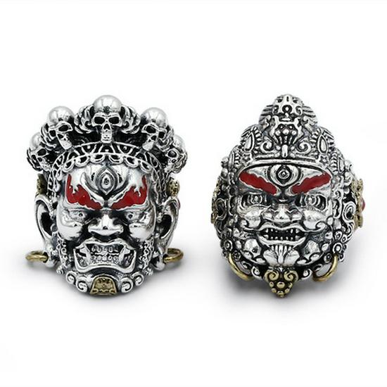 S925 Sterling Silver Zodiac Buddha & Guardian Deities Openable Pendant