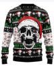 Rentier 3D-Druck Langarm Rundhals Sweatshirt - Herbst/Winter Weihnachts-Stil