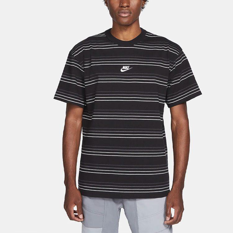 Nike T Shirts Men's Black Crew Neck Moderate Straight Fit DB6532-010