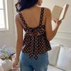 Summer Dotted Blazer Dress - Classic Vintage Style Blazer with Dotted Straps for Women