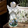 Solar Light Nordic Praying Angel Statue Resin Ornaments Outdoor Courtyard Garden Decoration Lawn Light