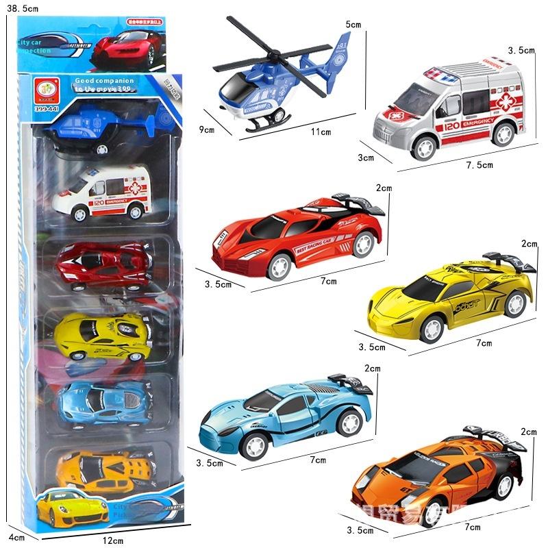 4/6Pcs New Pull Back Engineering Vehicle Boys Toys Kids Toy Car Inertia Sanitation Truck Models For Children Ideal Gifts