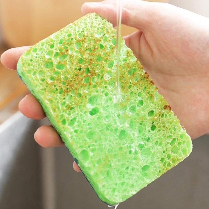 Non-Scratch Cleaning Scrub Sponges Scrubbing Dish Sponge for Washing Kitchen Dishes Bathroom Dishwashing Sponges 2pcs