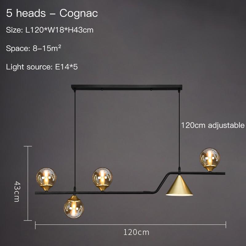 Nordic Black LED Chandelier For Living Room Kitchen Modern Home Indoor Ceiling Lighting Fixtures Glass Ball E14 Hanging Lamps