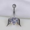 Fashion Bowknot Heart Navel Rings For Women Sexy Belly Button Nail Body Piercings Jewelry Stainless Steel Belly Button Ring Gift
