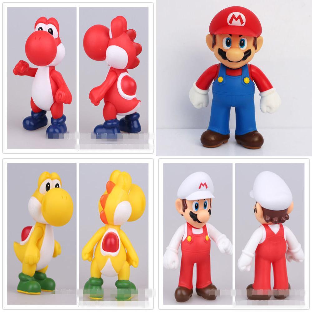 Super Mario Bros Luigi Bowser Princess Peach Plastic Toy Figures For Collecting And Static Decoration