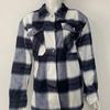 Women's  And Winter Fashion Loose Plaid Print Pocket Long Sleeve Jacket