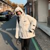 Automne Hiver Épaissir Chaud Parka Femmes Décontracté Doux Couleur Unie Grande Poche Lâche Manteau À Capuche Vestes Vêtements D'extérieur