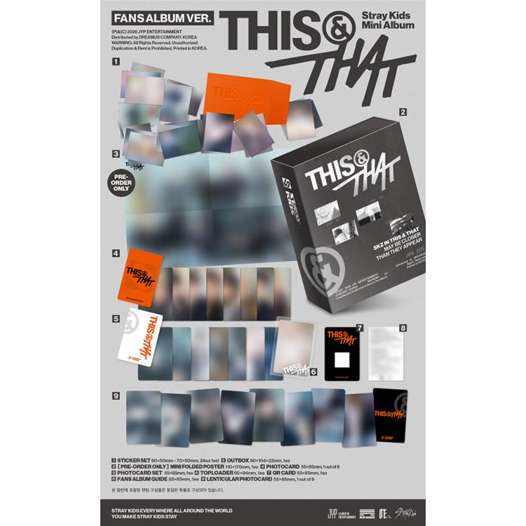 [POB] Stray Kids (SKZ) [THIS & THAT] Mini Album (FANS ALBUM Ver.)