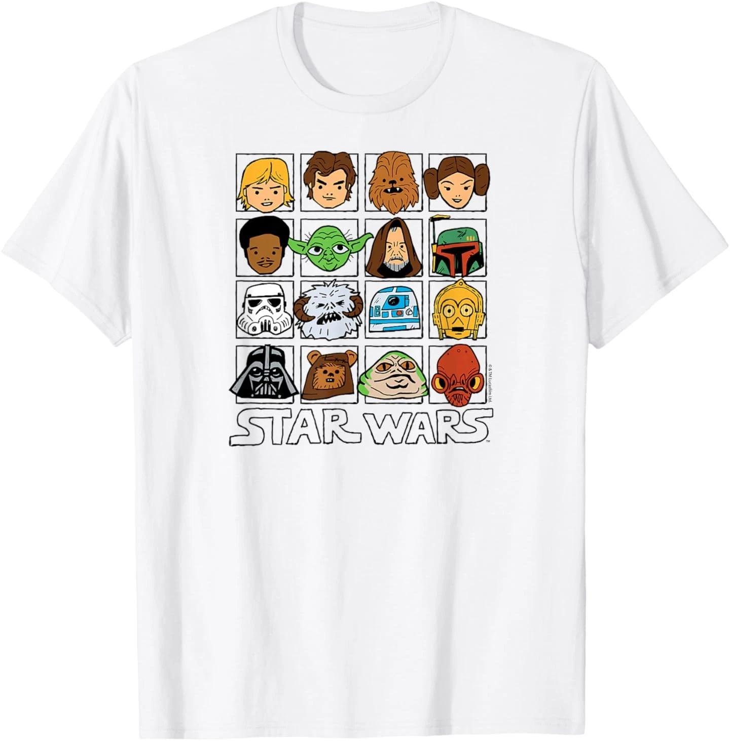 Звездные Войны - Лицевая сетка 100% Хлопок Футболка Мужские Футболки Топ 2XL