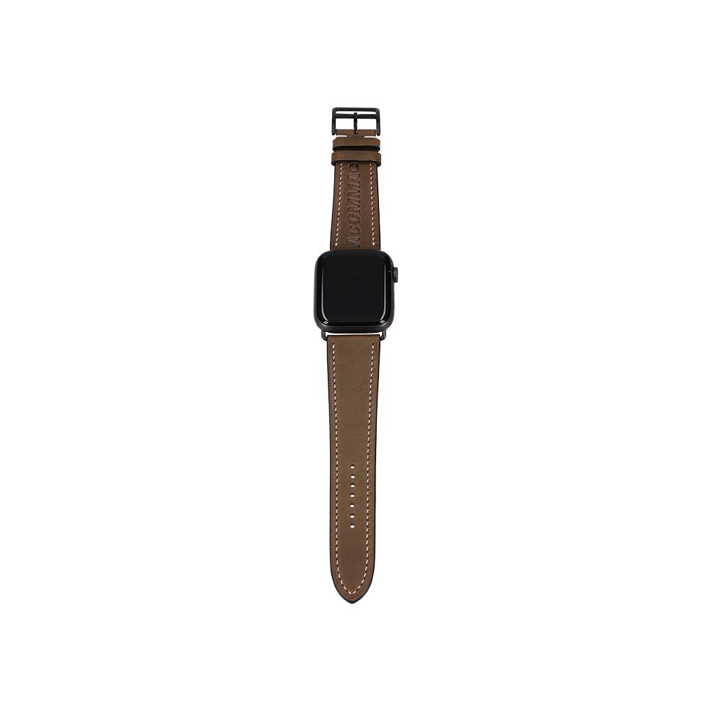 APOSTROPHE COMMA Leather Work Apple Watch Strap Premium Leather Band_Gold Brown