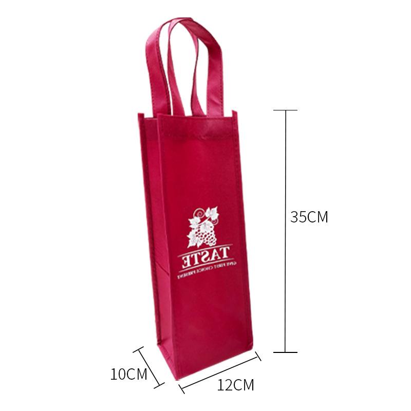 Non-woven Champagne Beer Waterproof Gift Bag Color Single/Double Branch Bottle Red Wine Bottle Hand Handle Packaging Pouches