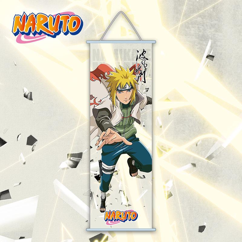 Naruto Animation Peripheral 2D Cartoon Wall Painting Naruto Sasuke Itachi Yondaime HD Decoration Silk Mural Great for Daily Use