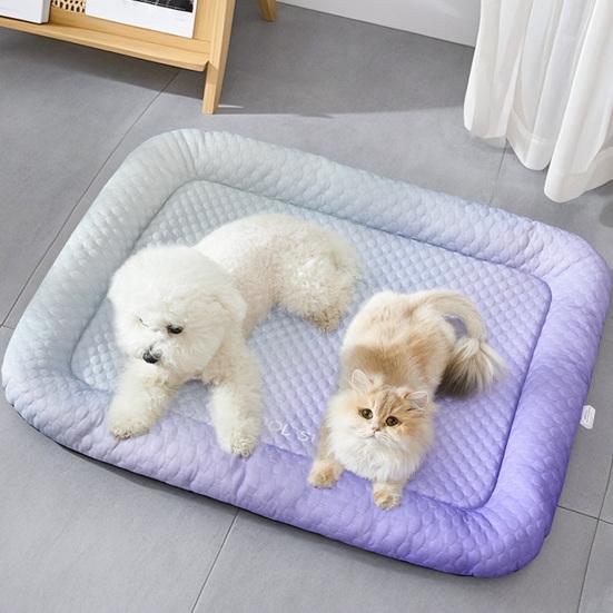 Pet Cooling Mat Summer Ice Silk Cooling Pad for Cats Dogs Heat Dissipation Anti Slip Sleeping Mat for Crate Sofa Balcony