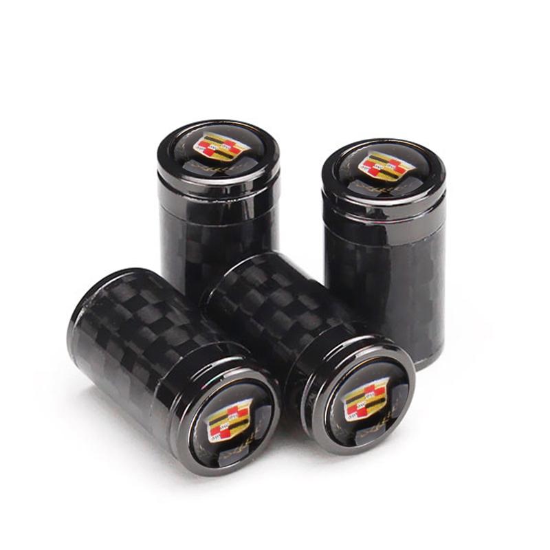 

4pcs Car Tyre Valve Stem Caps Wheel Dust Cap for Cadillac CT5 CT6 XT5 ATS CTS DTS STS XTS SLS Tiburon Escalade Tire Accessories