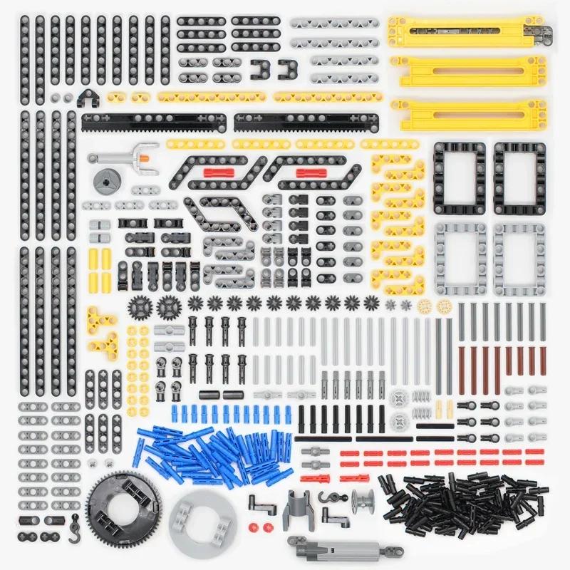 Non-Toxic Moc Building Blocks Technical Parts Pin Liftarm Studless Beam Axle Plug Connector Panel Gear Compatible Intellectual Toy