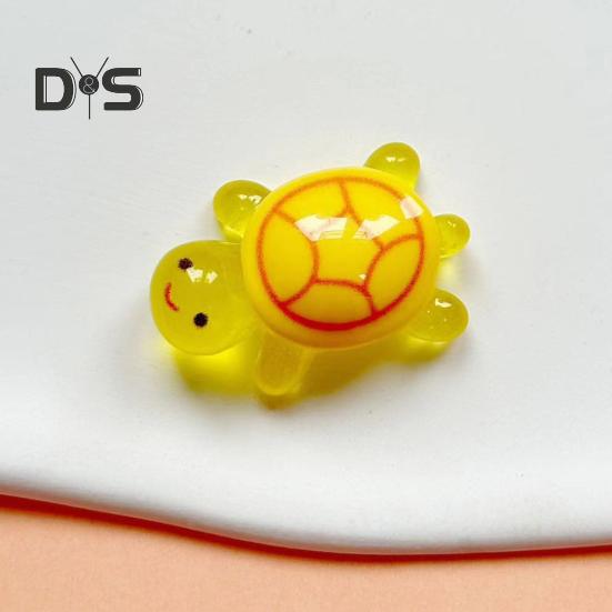 20Pcs Mini Luminous Turtle Figurine Glow-in-the-dark Tiny Colorful Tortoise Model Miniature Resin Animal Statue Decoration Ornament Party Favors