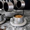 Tasse à café créative en céramique dépolie avec soucoupe, tasse de bureau de luxe, ensemble de tasses pour le thé de l'après-midi, vaisselle pour la maison