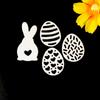 Frohe Ostern Hase Eier Metall Schneiden Stirbt Schablone Scrapbooking DIY Album Stempel