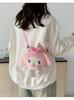 Small Cartoon Plush Dog Crossbody Bag For Women With Zipper Closure And Inner Pocket